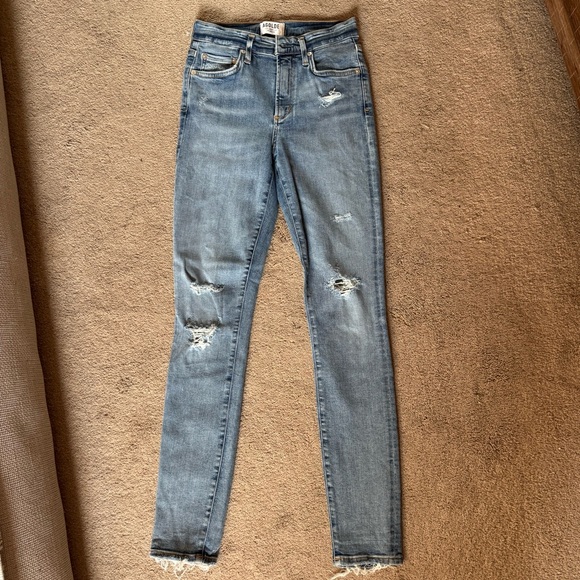 AGOLDE Premium Blue Distressed Skinny Jeans, Women’s 25 - Picture 1 of 8
